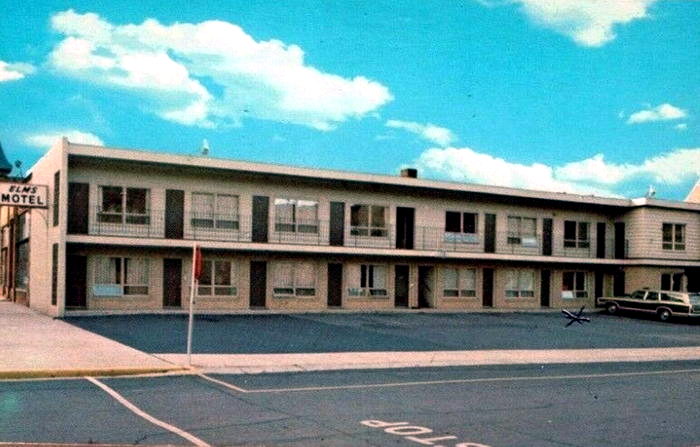Elms Motel - Old Postcard (newer photo)